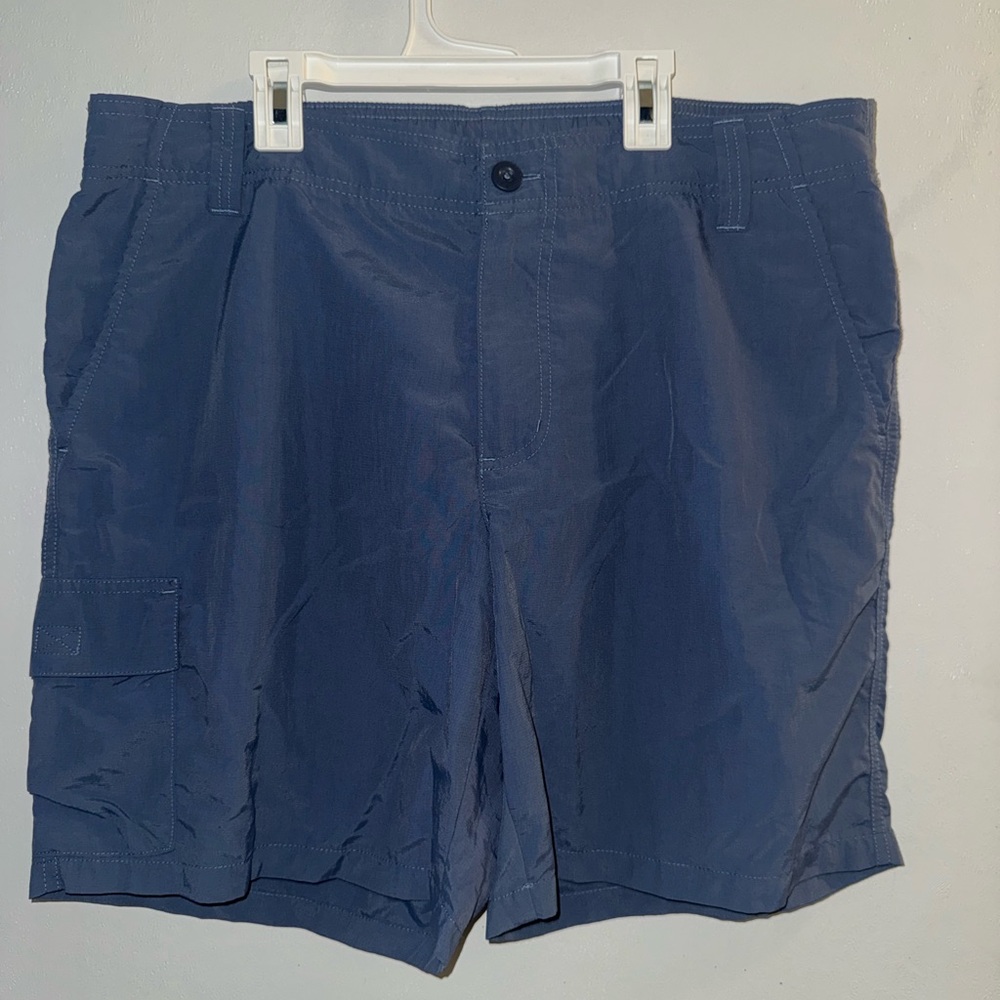 Columbia Silver Ridge Cargo Shorts Men’s 36W x 8L Blue Hiking Fishing Tech